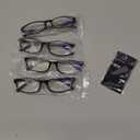 Gaoye +3.0 Reading Glasses Men - Blue Light Blocking Lenses, TR90 Frames, UV400 - Eyeglasses with Clear Vision (A4 Pack Black)