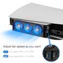 JUSPRO Cooling Fan for PS5 Accessories, Upgraded Quiet Cooler Fan with LED Light for PlayStation 5 Console/PlayStation 5 Digital Edition & Ultra HD Game Console