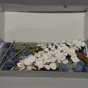 Faux Dusty Blue Flowers, Blue and White Floral Stems For Centerpieces, Fake Mums Artificial Flowers, Flores Azules Artificiales Para Decoracion, Long Stems For Vases, DIY Silk Floral Arrangements