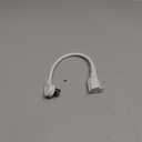 Flat Plug Extension Cord, 1 Feet 1875W Short Extension Cord 13A 16AWG UL Listed 3-Prong Grounded Heavy Duty Power Extension Low Profile Outlet Saver Extension Cords Cable - White