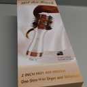 Travel Blow Dryer Brush in one, Dual Voltage 110V-240V Mini Hot Air Brush, Hair Trends Nano Titanium 2 Inch One Step Hair Dryer and Styler Volumizer Oval Shape (50 mm, White & Rose Gold)