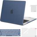 MOSISO Compatible with MacBook Pro 13 inch Case M2 2026 2025 2024 2023 2022-2016 A2338 M1 A2251 A2289 A2159 A1989 A1708 A1706,Plastic Hard Shell&Keyboard Cover&Screen Film&Storage Bag, Haze Blue