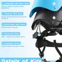 Kids Bike Helmet Set, Adjustable Helmet for  Boys Girls, Toddler Pad Set with Knee and Elbow Pads for Bike, Roller, Skating, Scooter, Longboard and More Sports M: 21.3"-22.4"/8-14 years old