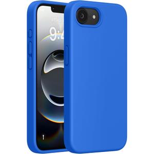 Miracase Compatible with iPhone 16e Case/iPhone 17e Case, [Soft Anti-Scratch Microfiber Lining], Liquid Silicone Shockproof Drop Protection Phone Case for iPhone 16e/17e, Mediterranean Blue