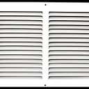 Fits 24x10 Duct Opening | Steel Return Air Grille by Handua | Vent Cover Grill for Sidewall and Ceiling | White | HVAC Cold Air Intake Grille | Outer Dimensions: 25.75"W X 11.75"
