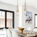 Raindrop Pendant Light Fixtures Set of 2, Brass Glass Pendant Lighting, Teardrops Gold Hanging Light Clear Solid Glass Pendant Light Modern Chandeliers for Dining Room Porch Living Room