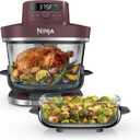Ninja Crispi Pro 6-in-1 Glass Air Fryer | 450F, Nontoxic, 6qt & 2.5qt Containers & Lids | Microwave, Freezer, Dishwasher Safe | Max Crisp, Air Fry, Bake, Roast, Recrisp, Dehydrate | Cherry, AS101RD1