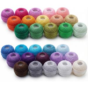 30 Balls Pearl Cotton Thread Size 8 Crochet Thread Set, Soft Long Staple Mercerized Cotton Yarn for Crochet, Cross Stitch, Hand Embroidery, Friendship Bracelets DIY Crafts (Rainbow Color)
