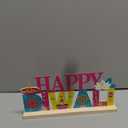 Happy Diwali Table Decorations Indian Festival Of Lights Wooden Signs For Hindu Deepavali Party Decor (Diwali)