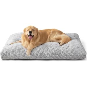 EHEYCIGA Washable Large Dog Bed for Crate 35x23 Inch, Reversible Kennel Pad for Dogs Weight Up to 45 lbs, Plush and Comfy Pet Sleeping Mat, Grey