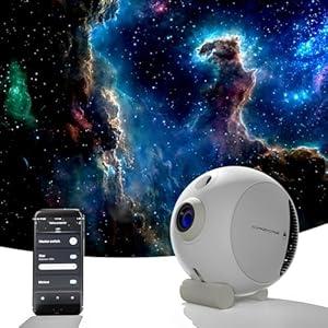 Orzorz Star Projector Plus Galaxy Night Light Home Planetarium Ceiling Projector with App Control Sky Light Bedroom Decor Realistic Starry Nebula Planet Presentation Gift for Adults Kids