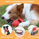 Dog Chew Toy with Bully Stick Holder, Non-Toxic Durable Interactive Puzzle Toy for Slow Feeding, Teeth Cleaning, and Training, Suitable for Large, Medium, Small Dogs, Red