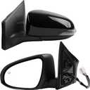Dasbecan Left Driver Side Mirror Compatible with Toyota Corolla 2014-2019 Power Glass Heated with Turn Signal Light Door Mirror Assembly Replaces TO1320295 8794002F50 Black 7Pins
