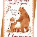 2 x For Mom or Mother-in-Law From Family Cute Animal Illustration Mother's Day Card Sentimental Keepsake Gift