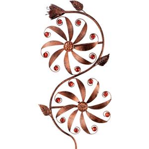 VEWOGARDEN Metal Wind Spinners Outdoor, Kinetic Wind Sculptures & Spinners with Flower Design for Yard Garden Lawn Patio Decorations, Bronze