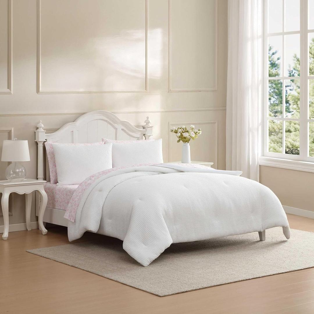 Laura Ashley - King Size Comforter Set with Matching Shams