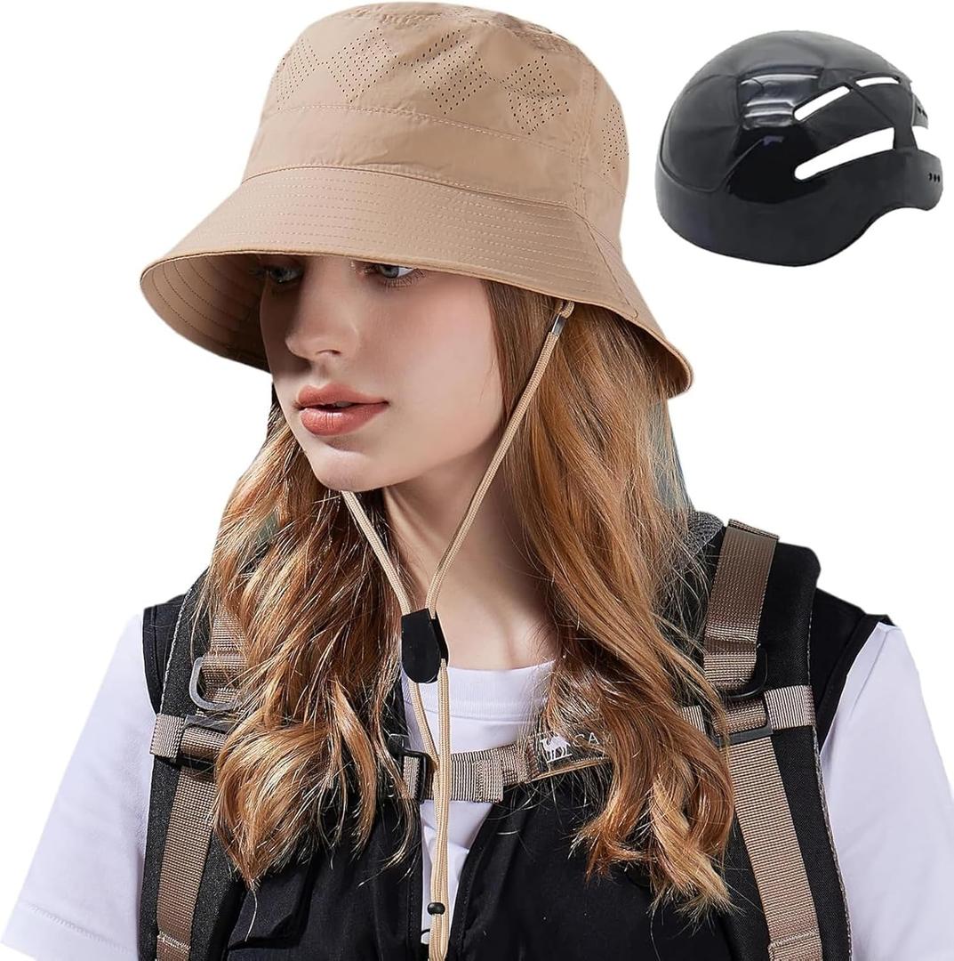 Cycling Helmet for Women with Bike Fashion Breathable Sunscreen Adults Bucket Hats Head Protection Bicycle Hats