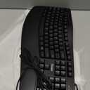 RECCAZR Ergonomic Keyboard, Wired Computer USB Keyboard with Wrist Rest, Spill-Resistant, Wave Keys for Natural Typing, Compatible with Windows/PC/Laptop(Black)