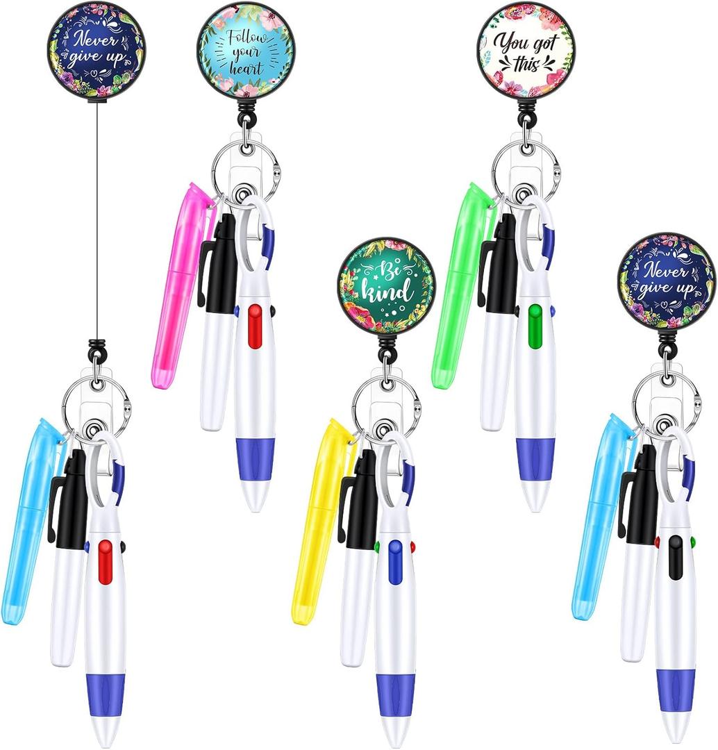 20 Pieces 2026 CNA Week Gifts Bulk Nurse Pen Pack Set Nurse Pens for Badge Include 4 Pieces Tip Highlighter 4 Piece Permanent Marker Pen 4 Piece Retractable Ball Pens for Nurses Work