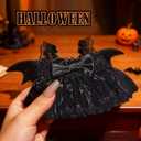 2 x Clothes for 17cm Doll - Plum/Black Tiered Dress with Bow Headpiece, Royal Style Doll Party Outfit, Cosplay Essential (Black Dress)