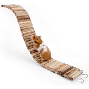 Niteangel Hamster Suspension Bridge Toy - Long Climbing Ladder for Dwarf Syrian Hamster Mice Mouse Gerbils and Other Small Animals (25.6L x 3.15W)