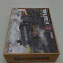 Hot Bee Train Set for Boys,Remote Control Christmas Train Sets w/Steam Locomotive,Light Passenger Cars & Tracks,Trains Toys w/Smoke,Whistle & Lights,Christmas Toys Gifts for 3 4 5 6 7 8+ Year Old Kids