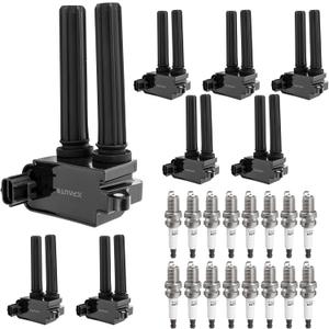 Ignition Coil Pack Spark Plugs fit for V8 5.7 Hemi Dodge Ram 1500, Chrysler 300, Challenger Charger Durango, Jeep Commander Grand Cherokee, 2009 2010 2011 2012 2013 2014 2015 2016 2017 2018 2019 2020