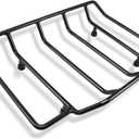 Motorcycles Air Wing Black Luggage Rack Carrier Trunk Top Rack Rail Mount Compatible with Harley Touring CVO Street Glide Electra Glide Road Glide Road King Ultra Limited 1984-2025