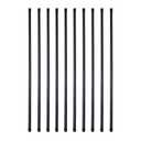 10 Pack 3/4 Inch Round x 32 Inch Length Staircase Deck Balusters Standard Plain Black Coated for Stair Deck Porch
