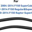 Window Visors Rain Guards for 2004-2014 Ford F150 SuperCab, Out-Channel Window Vent Wind Deflectors Visors Shades for 09-14 F-150 Standard/SuperCrew Cab (for 2 Front Doors Only)