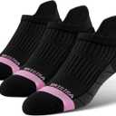 BRISIRA Coolmax Bamboo Viscose Women Compression Running Ankle Socks No Show Athletic Wicking Thick Cushioned Arch Support (5-7, 3 Pairs Black)