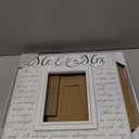 Malden International Designs Silkscreened Corinthians Verse Mr & Mrs Wood Picture Frame, 5x7, Off White