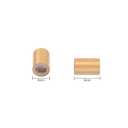 4.0 * 2.8 * 6.0 mm Silicone Lined Micro Ring Beads Copper Tube Micro Link Beads Hair Beads for I-Tip Hair Extensions (500 Pcs, Dark Blonde)