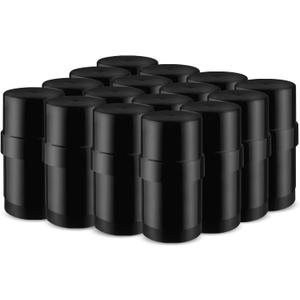 15 Pack 1 oz/30ml Plastic Deodorant Containers,Empty Round Twist-Up Solid Stick Tube Container for Homemade Deodorant,Shaving Soap Stick,Heel Lip Balm,Solid Lotion Bars-Top Filling,Black