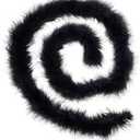 2 Yards 30g Fluffy Marabou Feather Boa for DIY Craft Sewing Trim Home Wedding Party Decoration-Black