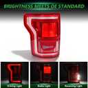 LED Tail Lights Compatible with 2015 2016 2017 Ford F150 with BlindSpot Left Driver Side Rear Light Tail Lamps Assembly,Waterproof Replacement HL3Z13405D HL3Z-13405-DCP