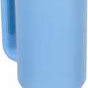 40oz Premium Stainless Steel Tumbler with Handle & Straw | Vacuum-Insulated Double-Wall Travel Mug for Hot & Cold Drinks | Cup-Holder Friendly | Leak-Resistant Lid (Light sky blue)