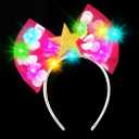 2 x Asooll Light Up Headband Glow Bow Knot Hair Accessories Star Headpiece for Women