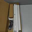 Heavy Duty Curtain Rods for Windows 66 to 120 Inch, 1 Inch Adjustable White Curtain Rod Set with Easy Installation and Modern Design (A1,White,30-120")