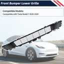 Front Bumper Lower Grille Compatible with Tesla Model Y 2020 2021 2022 2023 2024 Front Bumper Lower Grill Insert Trim Panel Black Replaces 1493759-00-A 149375900A