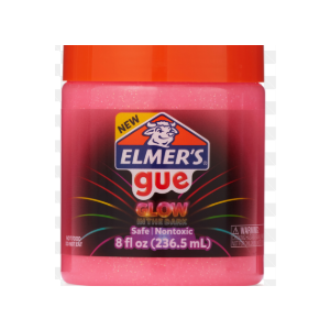 ELMER’S GUE PREMADE SLIME, 8OZ JAR - PINK GLOW IN THE DARK
