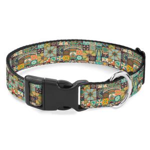 Mandala Flower Floral Bohemian Dog Collar Cat Big Neck Collars Soft for Small Extra Large Heavy Duty Pet Dogs