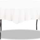 White Tissue/Poly 82" Octy/Round Paper Tablecover