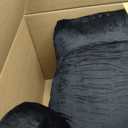 IPYNBAP Reading Pillow with Arms for Adult, Back Pillow for Bed Sitting Up, Shredded Memory Foam Backrest Pillow with Pockets & Removable Washable Cover, Lounging, Watching TV, Reading(24inch Black)