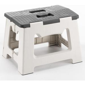 Step Stool Foldable, 9'' Folding Step Stool for Kids & Adults, Hold Up to 300lb, Lightweight Small Collapsible Step Stools with Handle, Stepping Stools Suitable for Kitchen Bathroom (Gray)