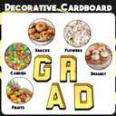 Grad Set Cardboard Letter for Charcuterie Gold Graduation Letter Trays for Food Fillable Letter Tray Chocolate Candy Cake Box for High School College Masters Graduate Party Decorations Supplies