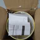 Simple Designs LT1196-YLW 8.66" Chic Little Globe Ceramic Table Lamp with Matching Tapered Shade, for Living Room, Bedroom, Office, Yellow