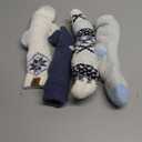 BEARPAW 4 Pair Pack Cozy Super Soft Lounge Socks Multi Pattern Crew Socks (One Size, Blue Nights)