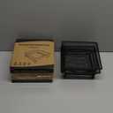 MIXXIDEA Ground Platform Bird Feeder Metal Seed Tray for Outside Garden Wild Bird Feeders with Drainage Holes Great Attracting for Birds and Squirrels, Wonderful Decoration for Backyard – Pack of 2