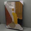 PHOPAGO Boho Abstract Framed Wall Art Modern Minimalist Luxury Gold Line Artwork Kitchen Dining Room Decor 11x14in Black Framed